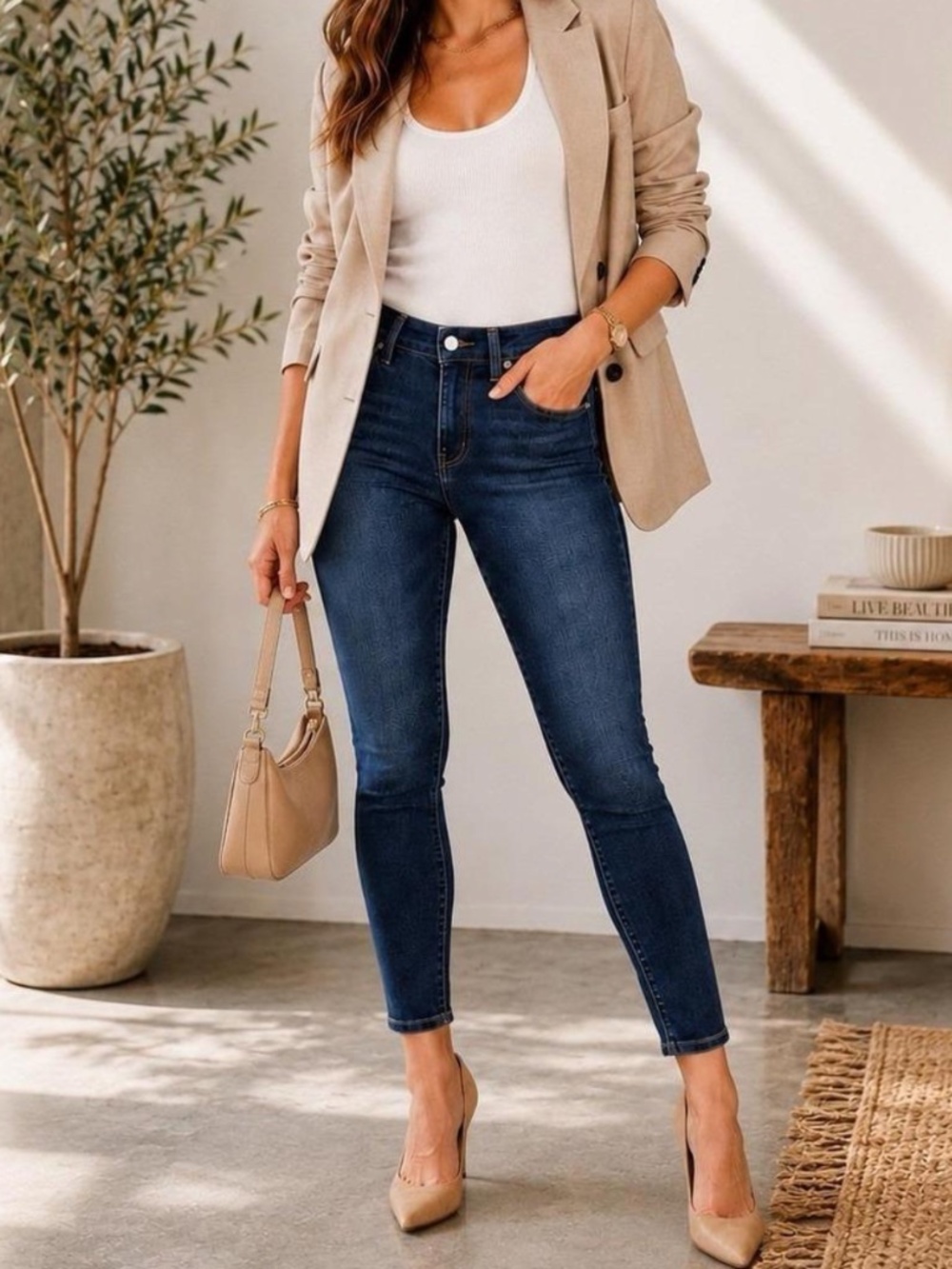 PAIGE Hoxton Ankle High Rise Skinny Jeans Arla Wash Size 30